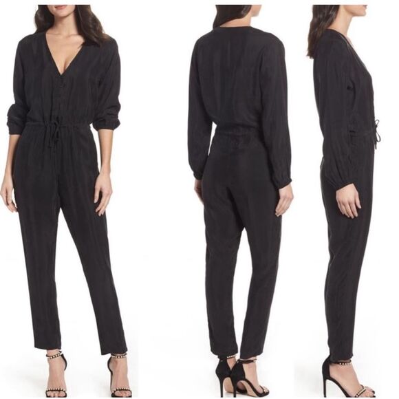 Knot Sister Women's Elizabeth Jumpsuit Black XS NWT - Picture 1 of 8